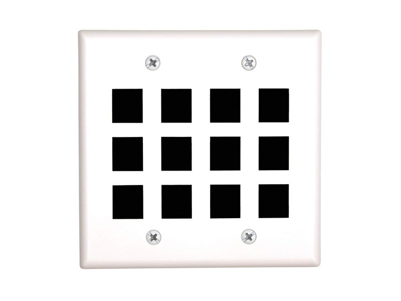 Networx Keystone Wall Plates (12 PORT, WHITE) - Image 1